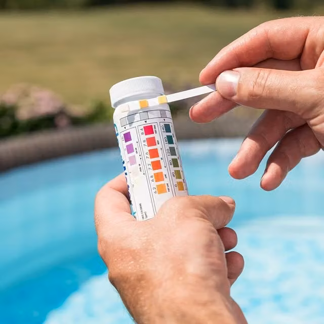 Clearwater CH0012 25 Dip Test Strips for Swimming Pool and Spa Treatment to Measure Chlorine, pH and Alkalinity, White