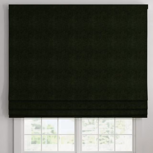 ANTE DECOR Altro Made To Measure Blackout Roman Blind in Bottle Green