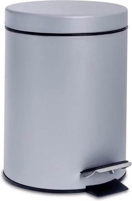 Harbour Housewares 3L Round Stainless Steel Pedal Bin with Removable Inner Bucket - Grey – 5