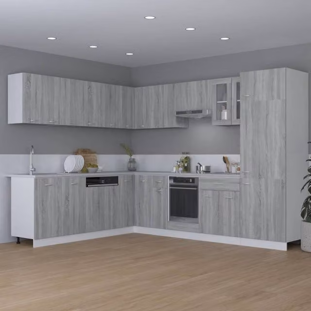 Berkfield Home Grey Sonoma Wall Mounted Hanging Cabinet W/D/H: 80 x 31 x 60 cm – 1