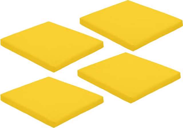 Gardenista Yellow Square Outdoor Garden Chair Cushion and Weatherproof Patio Seat Pad