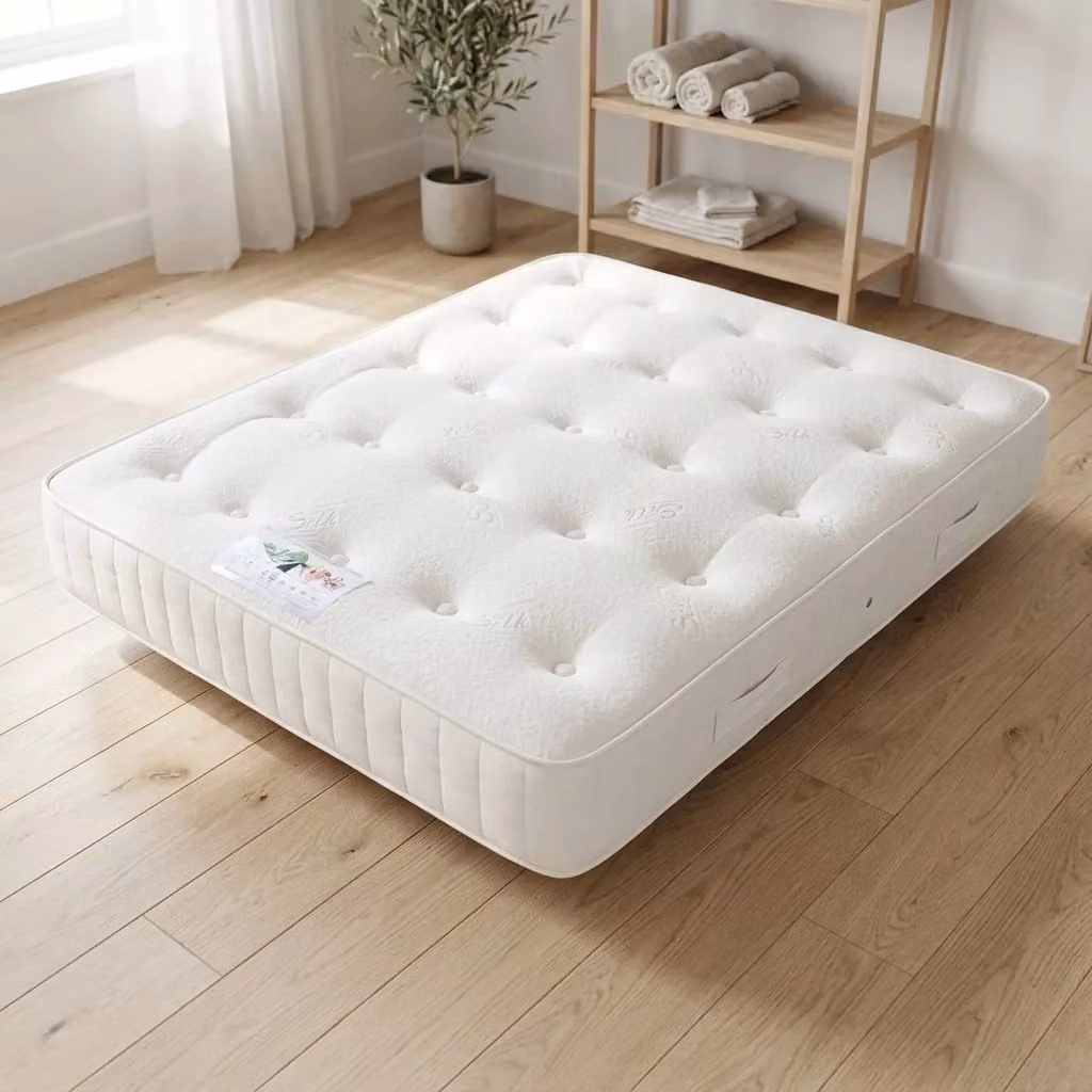 BEDS NK LTD Luxury 1000 Pocket Sprung Mattress in White, H: 25.4 cm