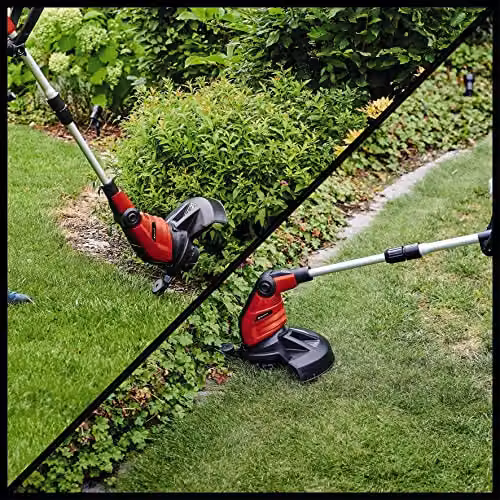 Einhell Electric Mains Garden Strimmer with Telescopic Aluminium Shaft and 3 Cutting Line Spools, Red and Multicolour, 30 cm – 3
