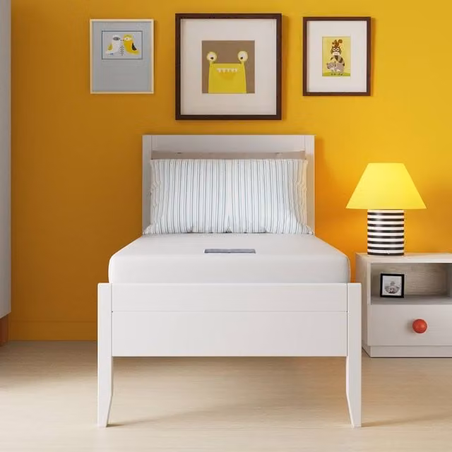 Rest Relax Thrive Kids Trundle Support Foam Mattress, White, W/D/H: 90 x 190 x 10 cm – 1