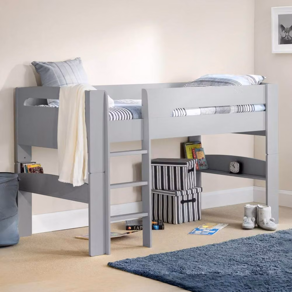 Cheshire Limestone Midsleeper Bed in Dove Grey, Single 90x200 cm – 2