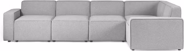Julian Bowen Lago Grey Fabric L-Shape Modular Sofa Combi Set