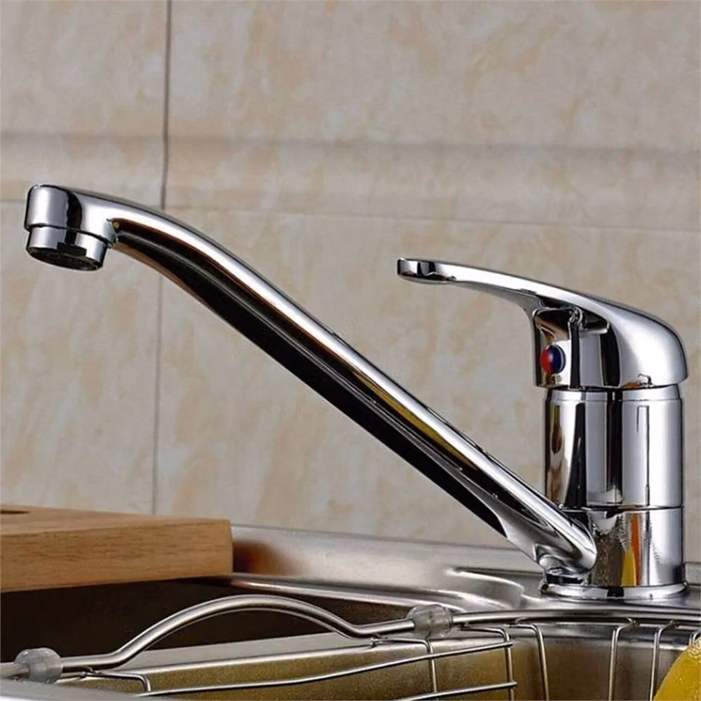 Nordara Single Lever Kitchen Sink Mixer Tap with Swivel Spout in Chrome Silver – 4