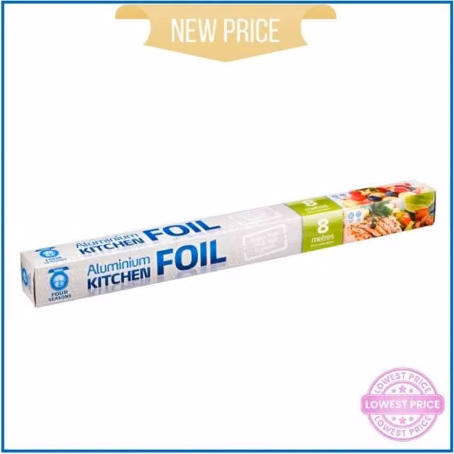 Bedsland Silver Kitchen Foil Roll, 8m x 45cm – 1