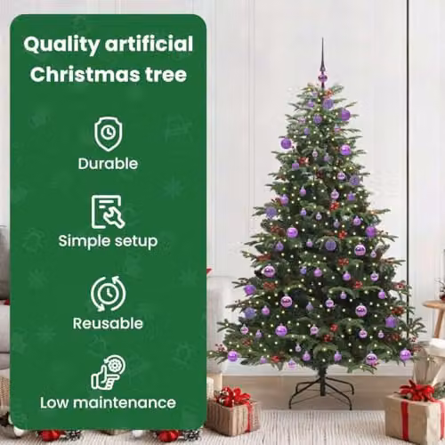 vidaXL Artificial Christmas Tree with 300 LEDs in Green, Height: 180 cm – 3