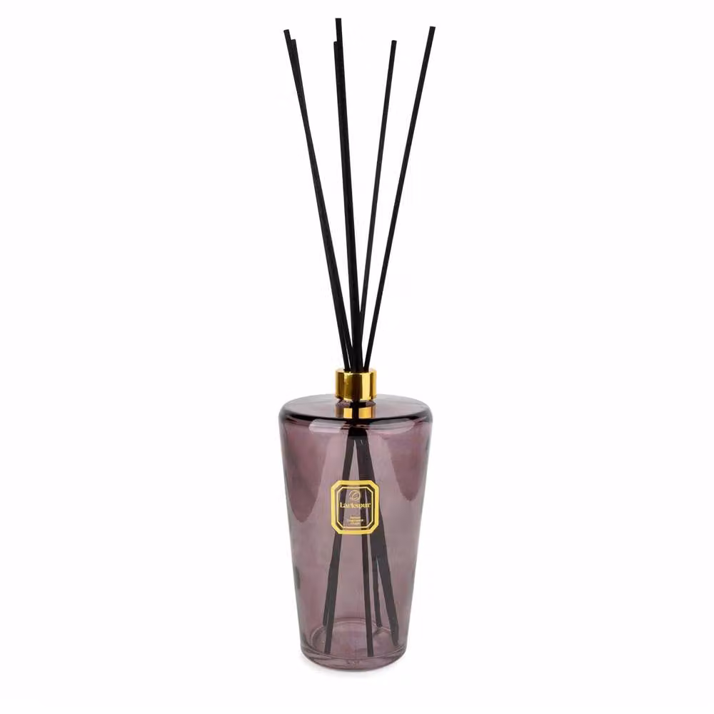 Candlelight Larkspur Scent Reed Diffuser, 1000ml, Plum with Purple, Gold and Black Accents – 2