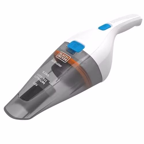 Black & Decker Rechargeable Handheld Vacuum Cleaner in Black, Grey and White