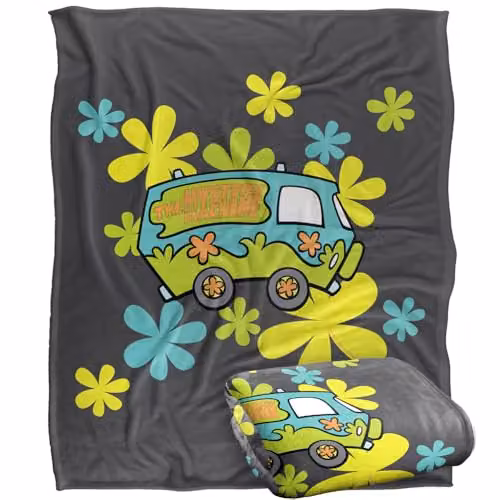 Warner Bros. Scooby Doo The Mystery Machine Super Soft Fleece Throw Blanket, Multicolour, W: 152.4 cm x D: 127.0 cm – 1