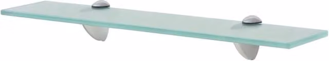 Berkfield Home Floating Glass Wall Mounted Shelf, Clear, W: 50 cm, D: 20 cm