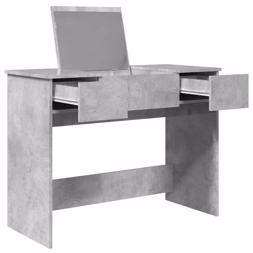 Berkfield Home Modern Dressing Table with Mirror in Concrete Grey, W/D/H: 100 x 45 x 76 cm – 3