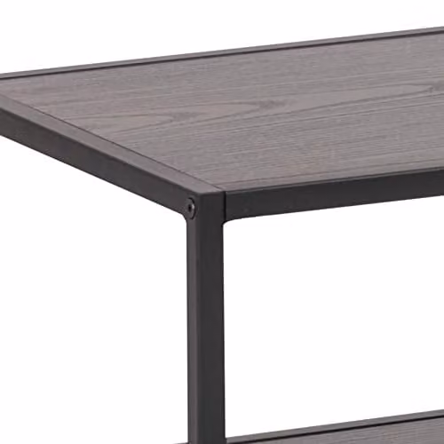 Furniture To Go Seaford Black Metal Open TV Unit with 3 Shelves H 46 x W 120 x D 33 cm – 7