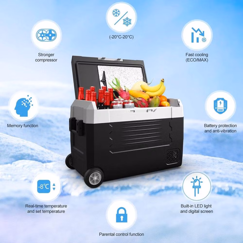 FLAVORA 55L Electric Compressor Car Refrigerator in Black – 5