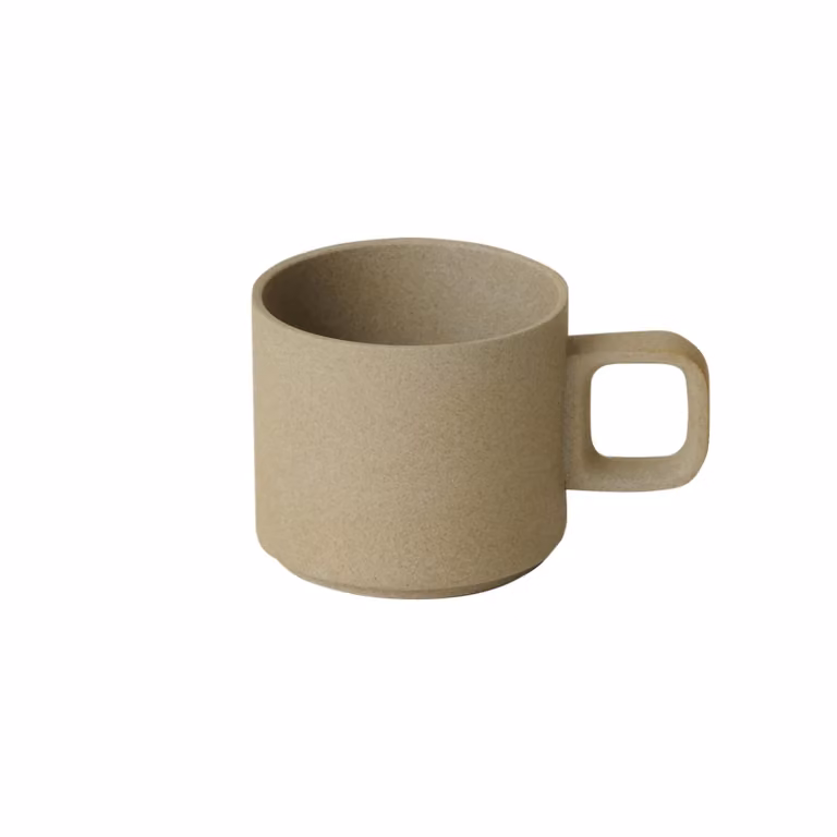 Hasami Porcelain Unglazed Small Mug in Beige, 300 ml