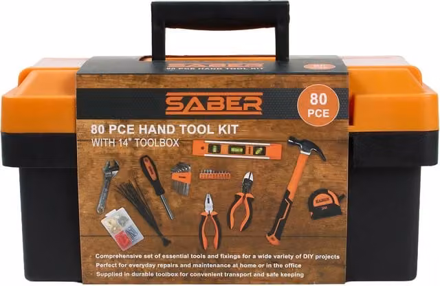 Saber 80 Piece Hand Tool Kit in Orange
