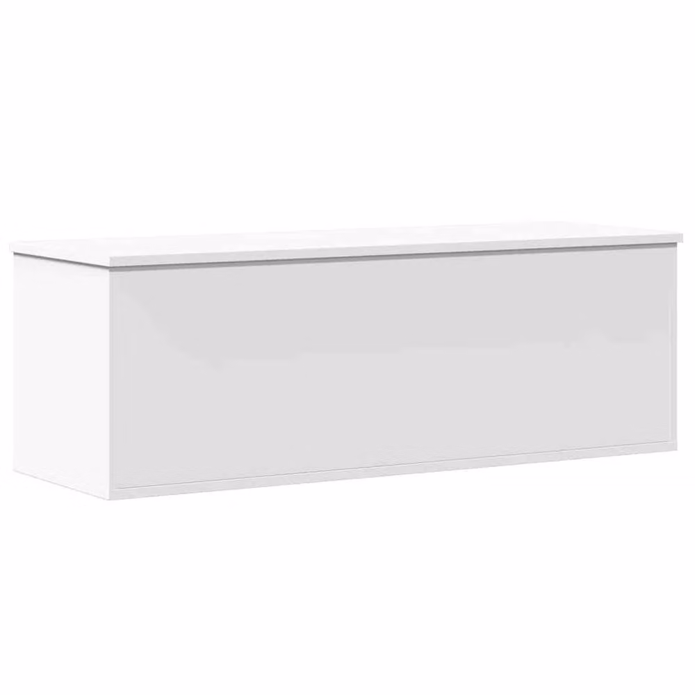 Berkfield Home White Glossy MDF Storage Box W/D/H: 102 x 35 x 35 cm – 2