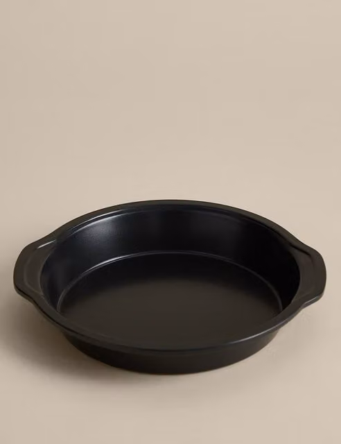 M&S Carbon Steel Non-Stick Frying Pan, Diameter: 22.86 cm, Charcoal Grey/Black