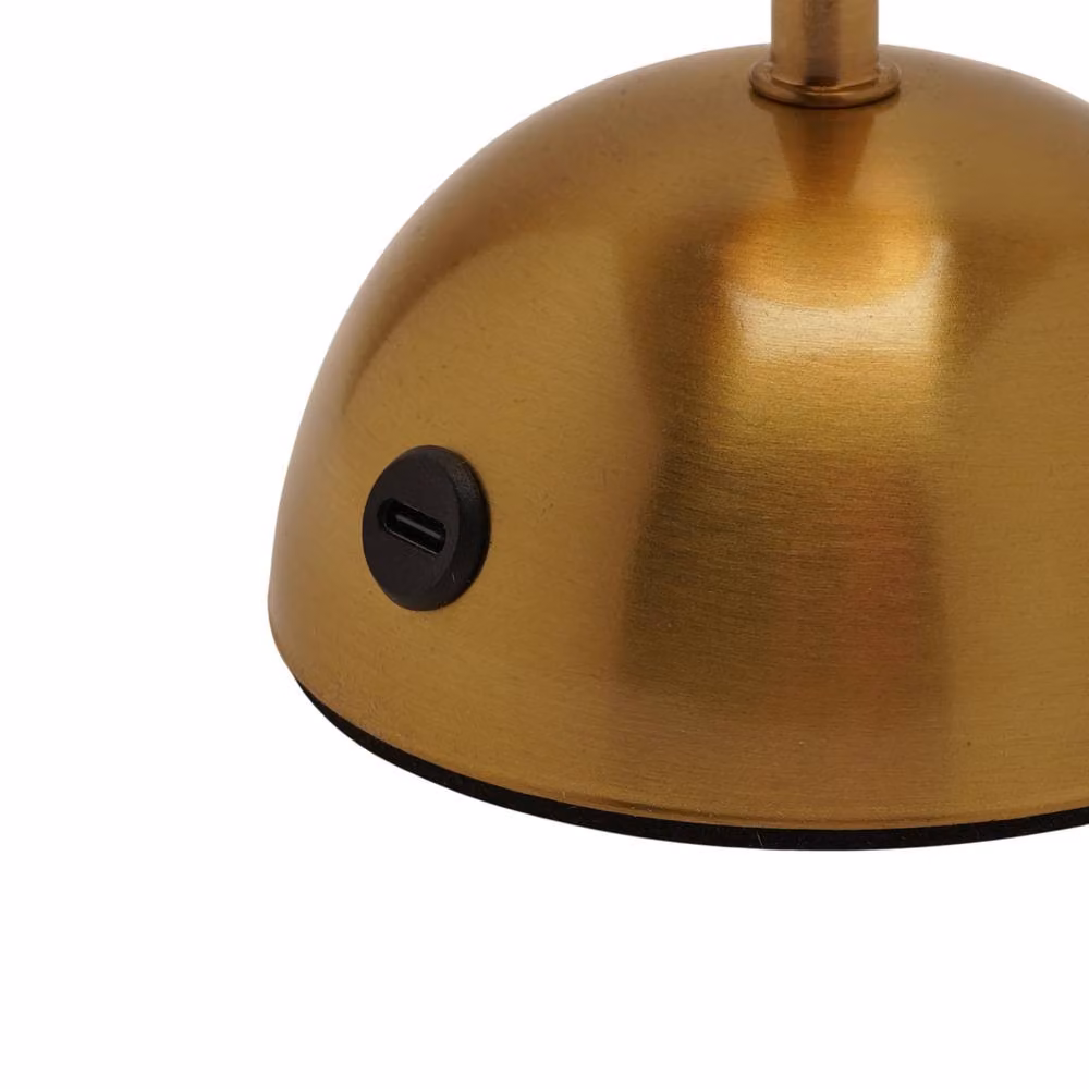 Hestia Bronze Glass Ball LED Touch Table Lamp with Warm White Light – 3