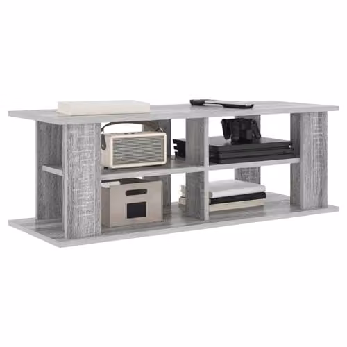 vidaXL Modern TV Stand in Grey Sonoma, W: 96 cm, D: 35 cm, H: 33.5 cm – 1