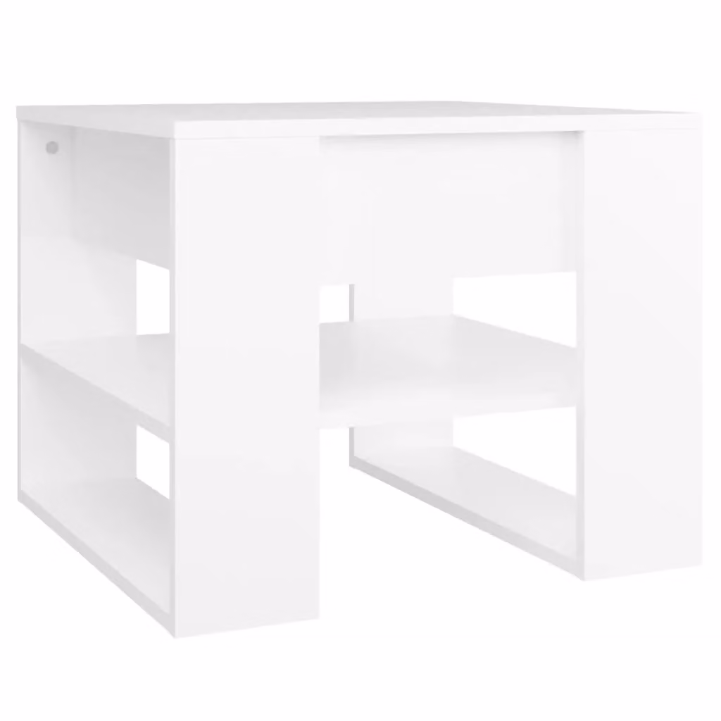 Berkfield Home White Square Coffee Table in MDF, W/D/H: 55.5 x 55.5 x 45 cm – 2