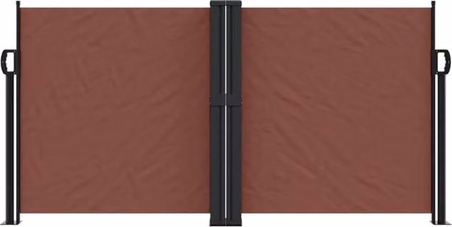 Berkfield Home Retractable Side Awning in Brown, W/H: 600 x 120 cm