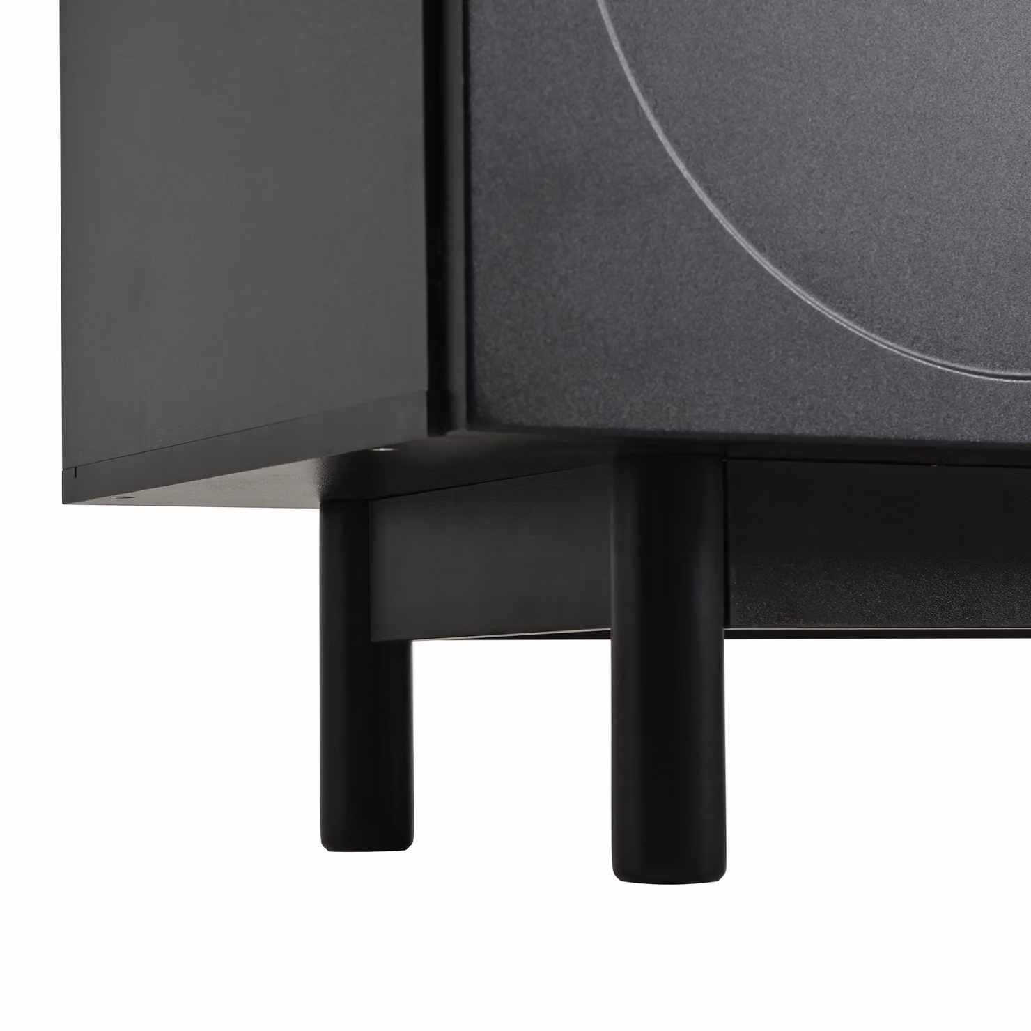 Aosom UK Modern Lowboard TV Cabinet in Matt Black with Push-to-Open Doors and Adjustable Shelves, W: 175 cm, D: 38 cm, H: 56 cm – 3