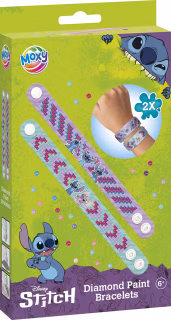 Moxy Disney Stitch Diamond Paint Bracelets in Blue