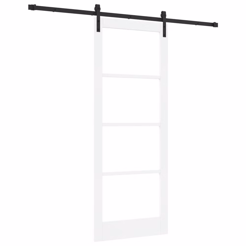 Berkfield Home Orkdal Modern Sliding Door with Hardware Set, White, W: 83 cm, H: 211 cm – 2