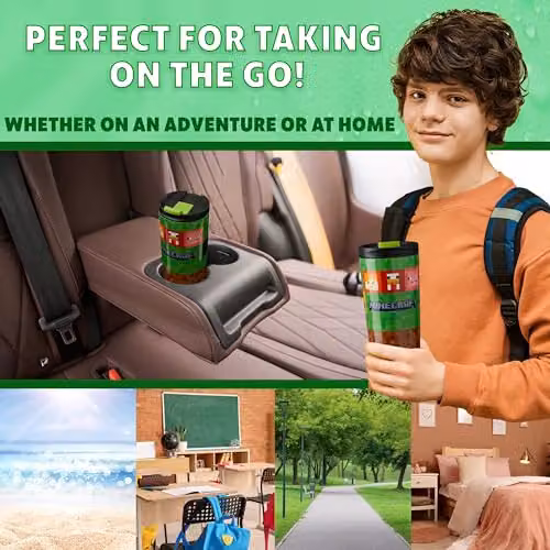 Get Trend Minecraft Insulated Stainless Steel Travel Mug, 425 ml, Multicolour – 6