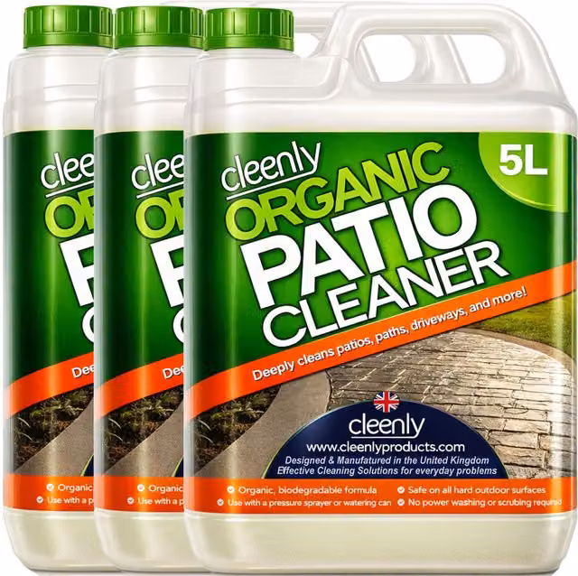 cleenly Chemical Free Patio Cleaner for Patios, Driveways and Paths, 15 l