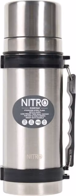 Nitro Silver Stainless Steel Vacuum Jumbo 2 Cup Flask