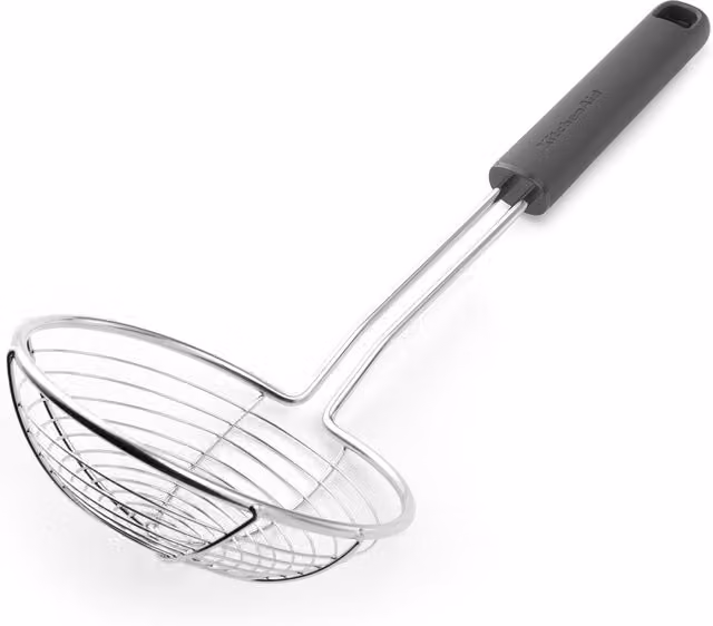 KitchenAid Round Stainless Steel Mesh Sieve with Handles in Grey, White or Silver