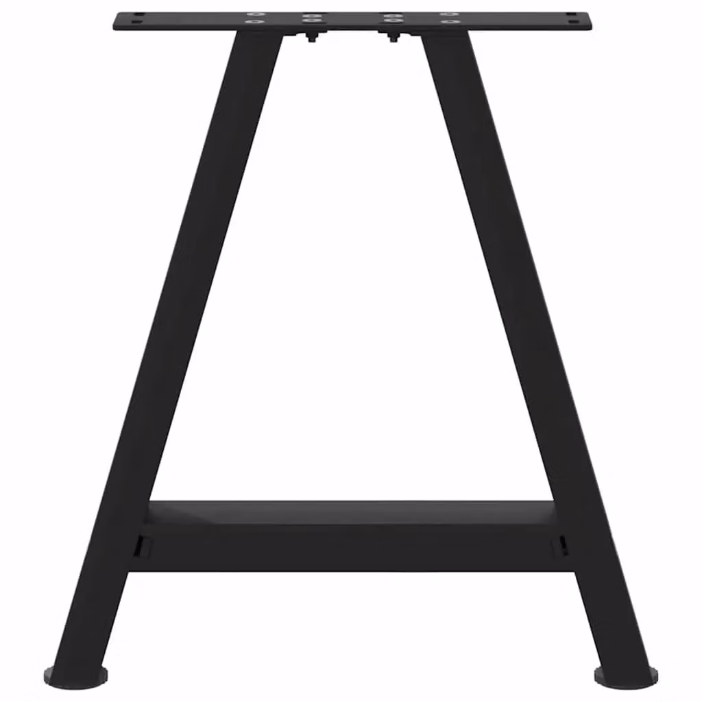 Berkfield Home A-Shaped Coffee Table Legs, 2 Pieces, Black Steel, H 38 cm, W 42.5 cm, D 42.5 cm – 4