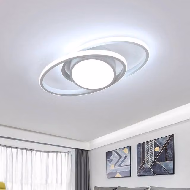 Goeco Modern Round LED Ceiling Light, 39W, 6500K, White