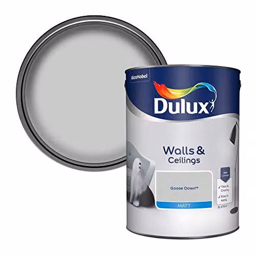 Dulux Matt Emulsion Paint for Walls and Ceilings, Goose Down, 5 l
