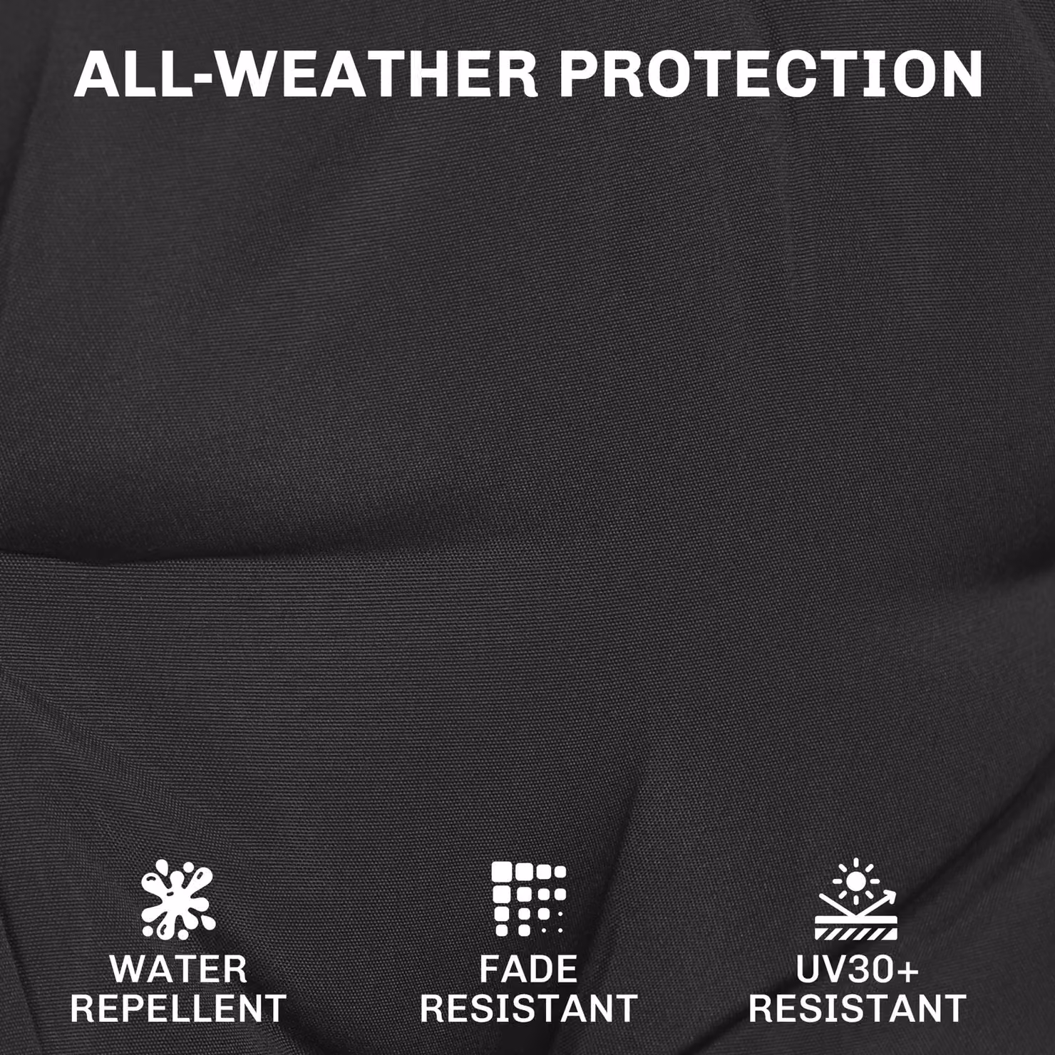 Outsunny Set of 2 Black Outdoor Chair Seat Cushions with 7cm Thick Foam and Ties – 5