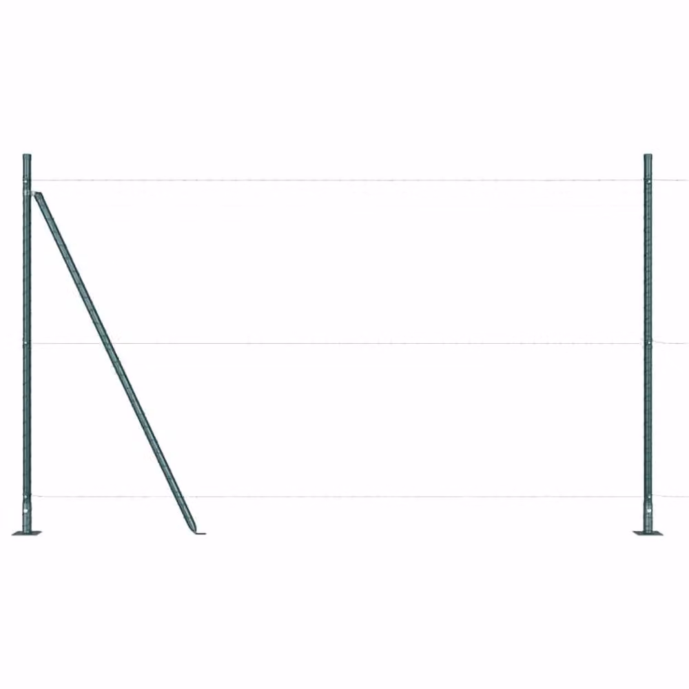 vidaXL Berkfield Home Set of 52 Green Square Concrete and Steel Fence Posts, W/D/H: 3.2 x 3.2 x 83.5 cm – 3