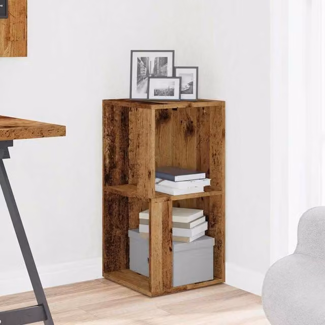 Berkfield Home Classic Corner Cabinet in Brown, W/D/H: 33 x 33 x 67 cm