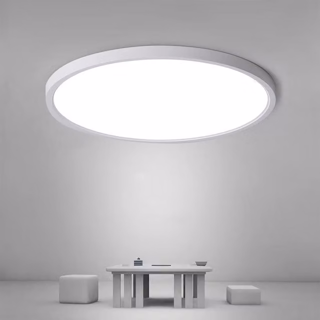 Goeco Modern Cylinder LED Ceiling Light, Cool White 6500K, White