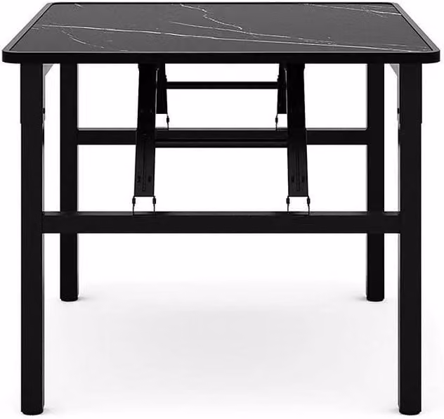 Kelvenix Foldable Square Coffee Table, Black, W/D/H: 60 x 60 x 51 cm