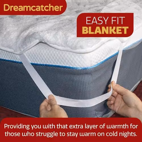 Dreamcatcher Deluxe Fitted Polar Fleece Electric Blanket in White, W/D/H: 180 x 203 x 152 cm – 4