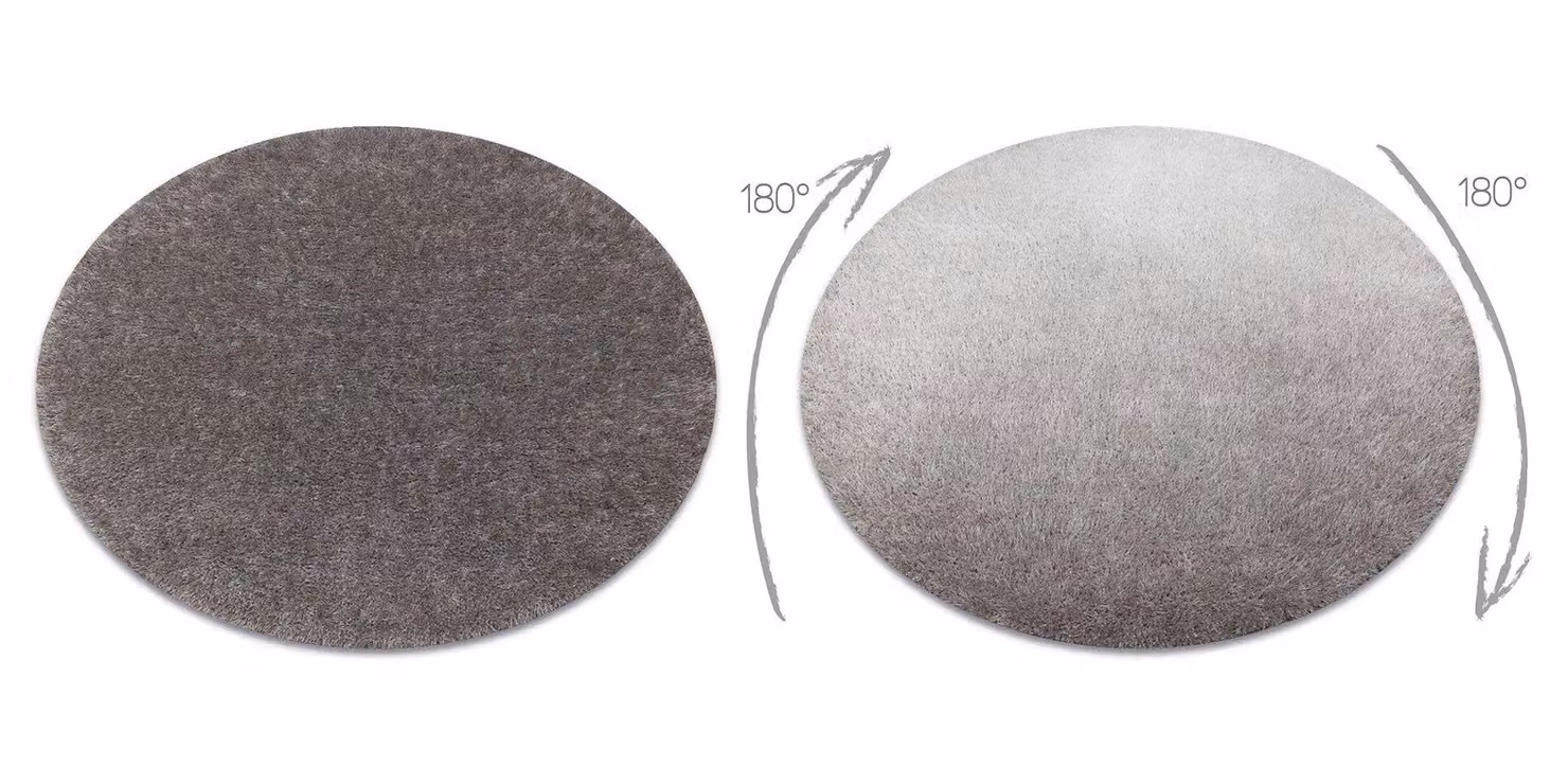 RugsX Buenos Round Grey Polyester Rug, Diameter: 80 cm – 2