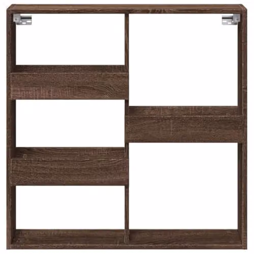 vidaXL Modern Wall Mounted Cabinet in Brown, W/D/H: 80 x 15 x 80 cm – 3