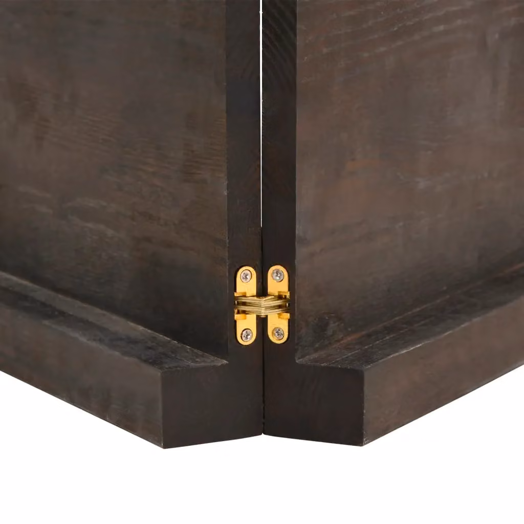 Berkfield Home Wall Mounted Rustic Oak Shelf in Brown and Dark Grey, W: 200 cm, D: 50 cm, H: 2-6 cm – 4