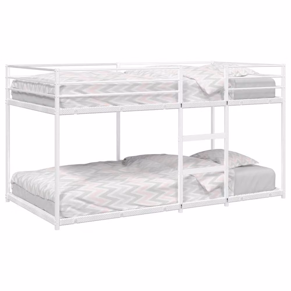 Berkfield Home White Metal Breathable Bunk Bed without Mattress W/D/H: 107 x 203 x 112 cm – 2
