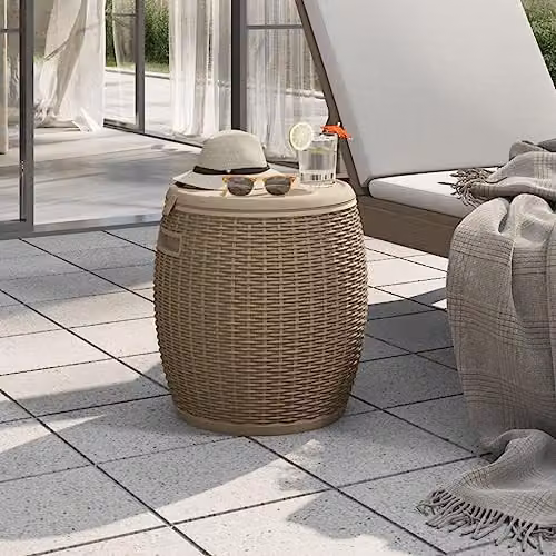 vidaXL 4-in-1 Garden Storage Box in Brown Polypropylene – 2