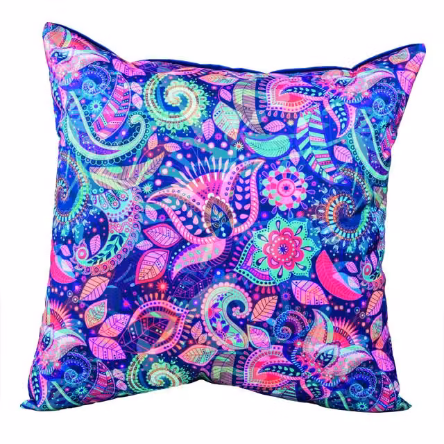Gardenista Delhi Floral Ethnic Outdoor Scatter Cushion, Beige and Multicolour, W: 60 cm x D: 60 cm
